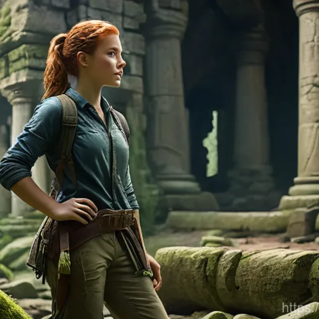 영어와 중국어의 차이점 - **Prompt 1: "A young female adventurer, approximately 18-20 years old, with auburn hair tied in a pr...