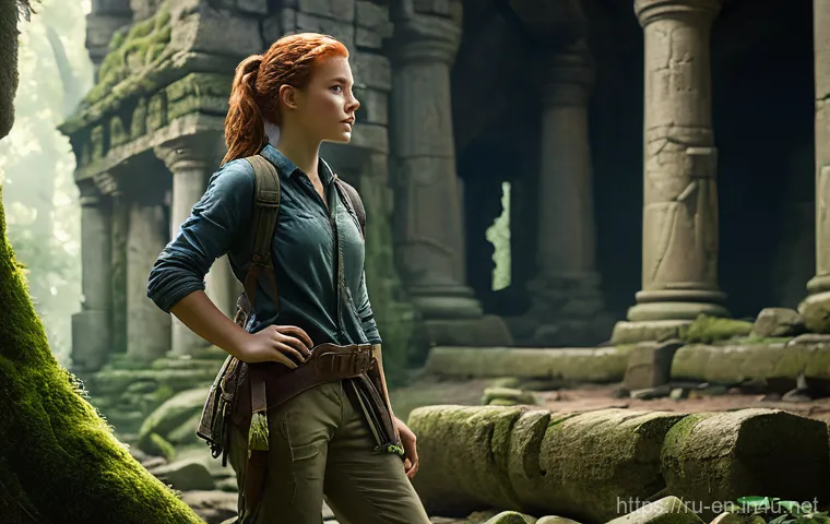 영어와 중국어의 차이점 - **Prompt 1: "A young female adventurer, approximately 18-20 years old, with auburn hair tied in a pr...